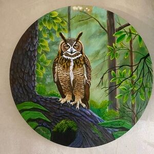 Hand Crafted Art - Owl